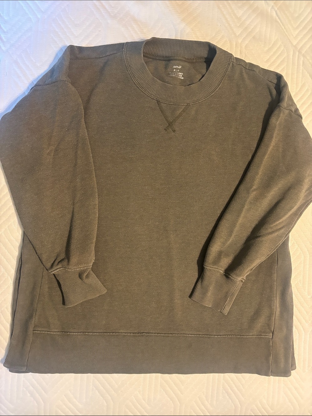 Aerie Olive Crewneck Sweatshirt
